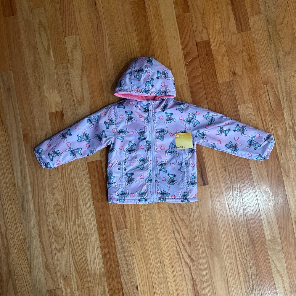 Disney Stitch Purple Pink Fleece Jacket